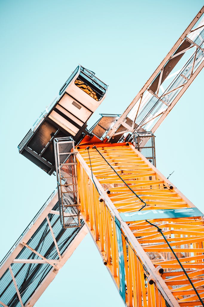 Low Angle Photography of Tower Crane